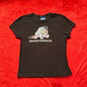 Early 2000s Disney Graphic Sassy Y2K T-Shirt with Eeyore Print